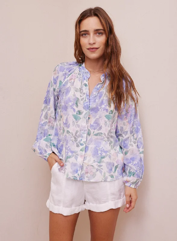 Floral Linen Raglan Shirt