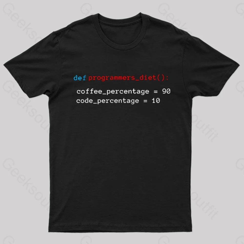 Programmers Diet Geek T-Shirt