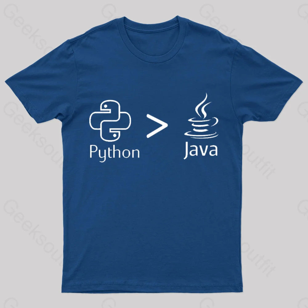 Python Is Better Than Java Nerd T-Shirt