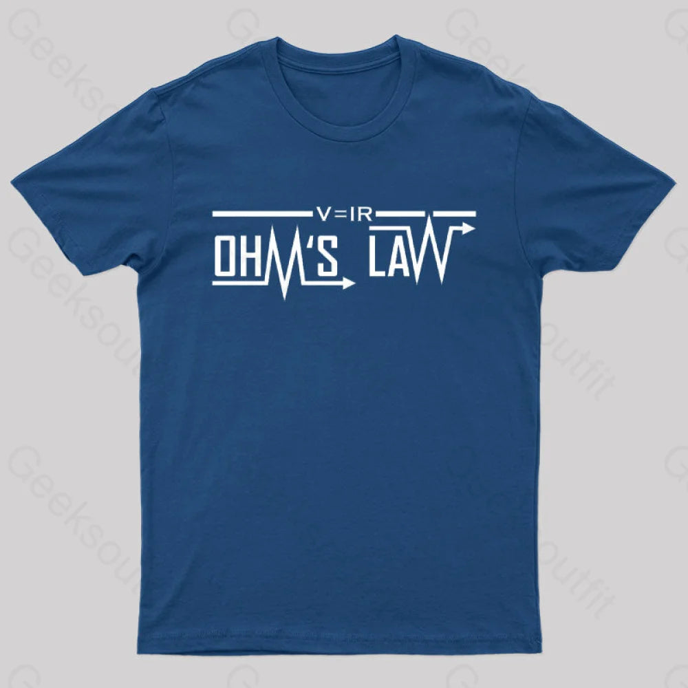 Ohm's Law Tipografi Geek T-Shirt