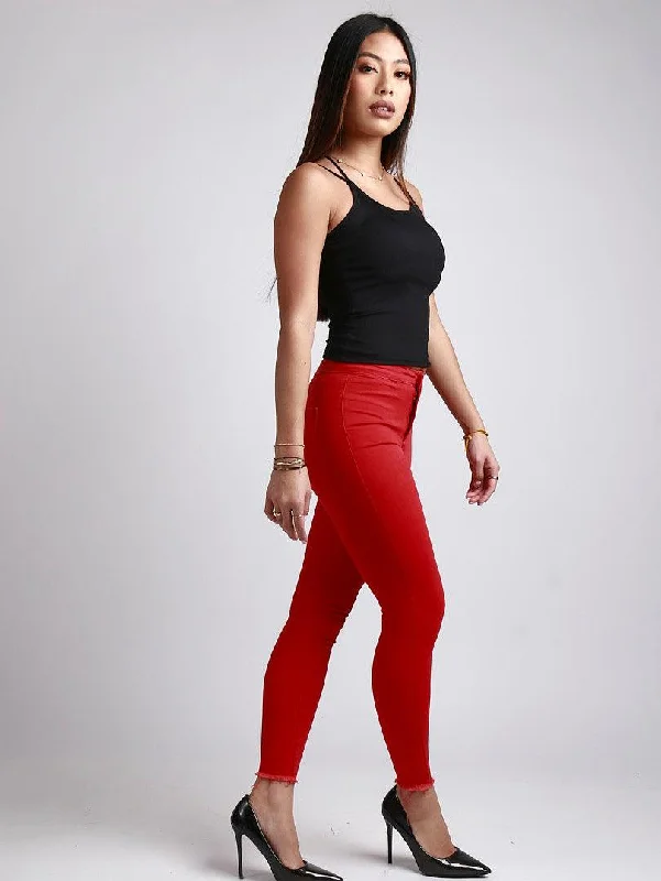 Pantalon rouge 2 poches