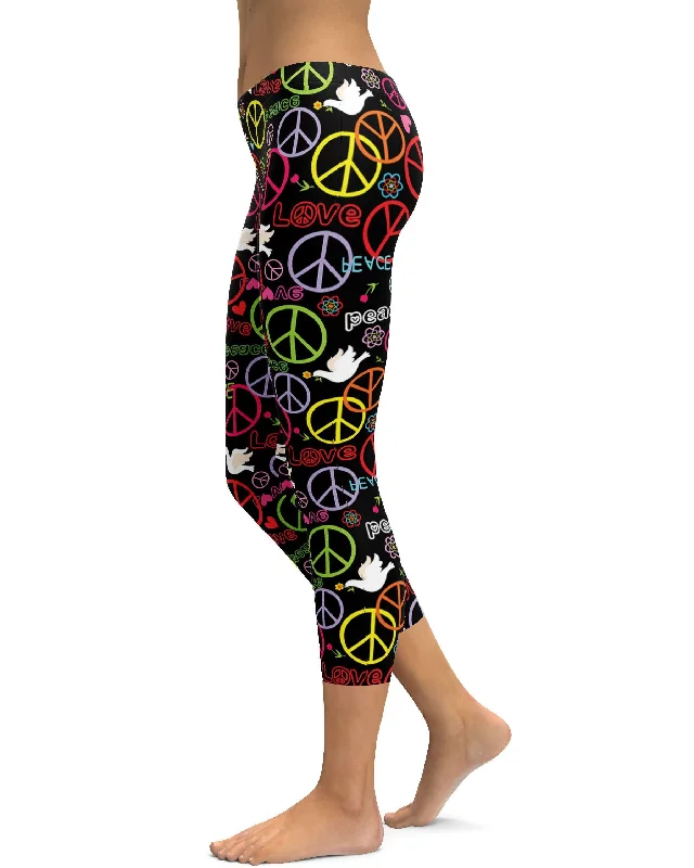 Peace Symbol Capris