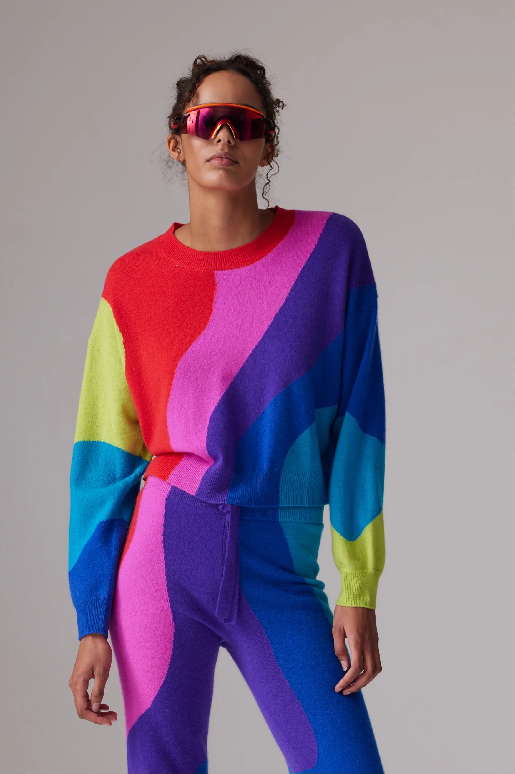 Colorush Wavestripe Crew Sweater