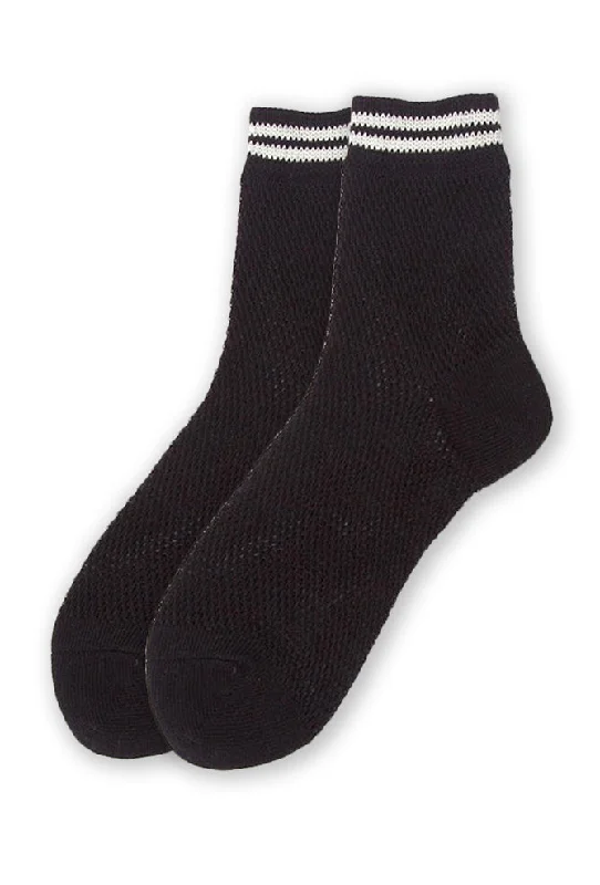 Mesh Sneaker Socks, Black