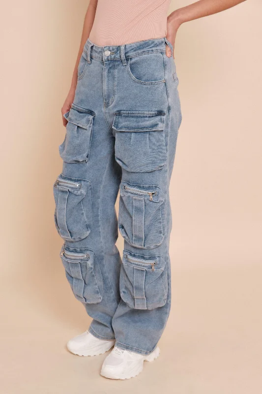 Jean cargo multi poches