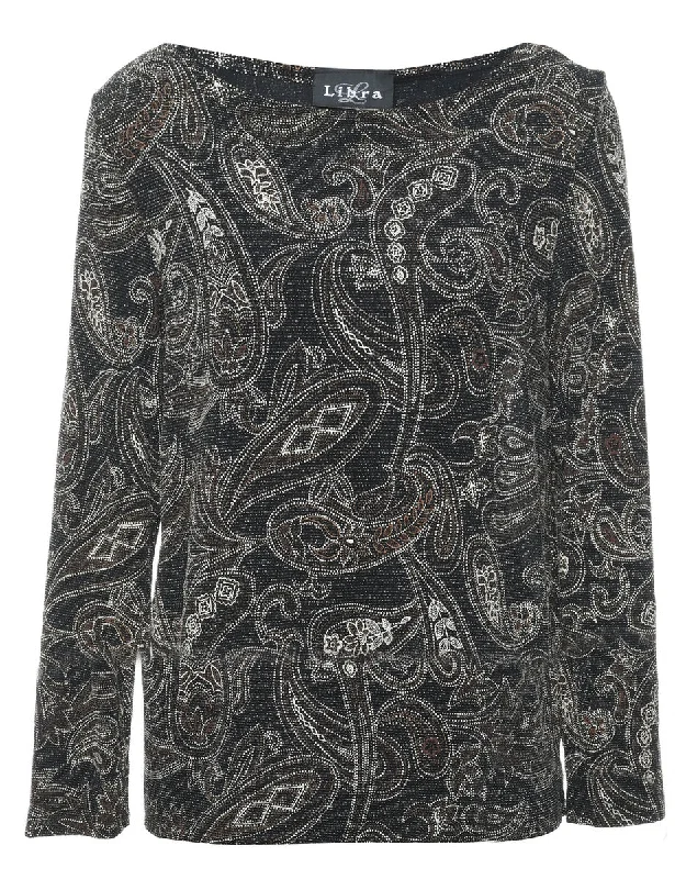 Paisley Evening Top - M