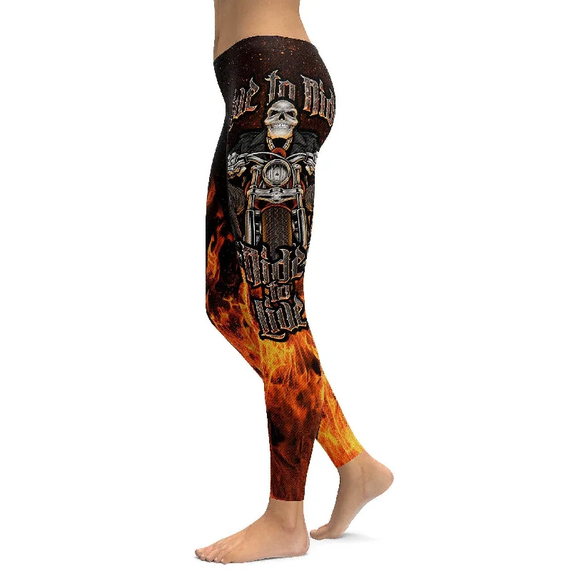 Live to Ride - Ride to Live Biker Leggings