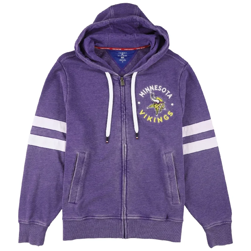 Tommy Hilfiger Womens Minnesota Vikings Hoodie Sweatshirt, Purple, Medium