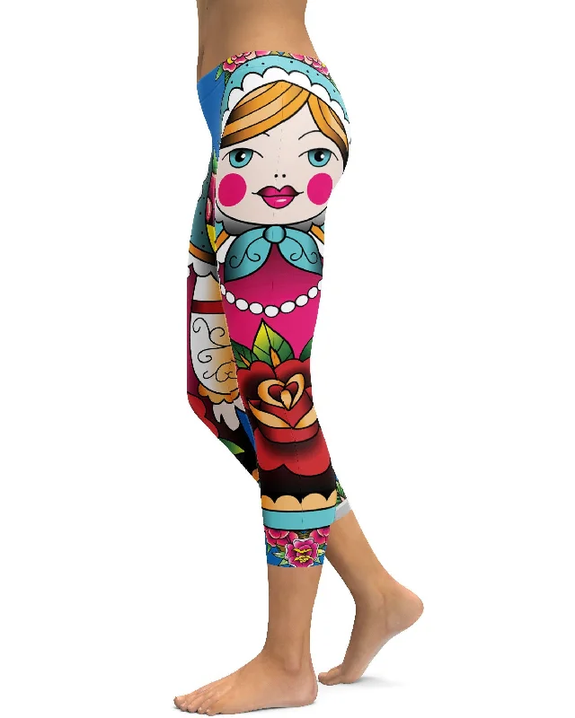 Russian Matryoshka Doll Capris