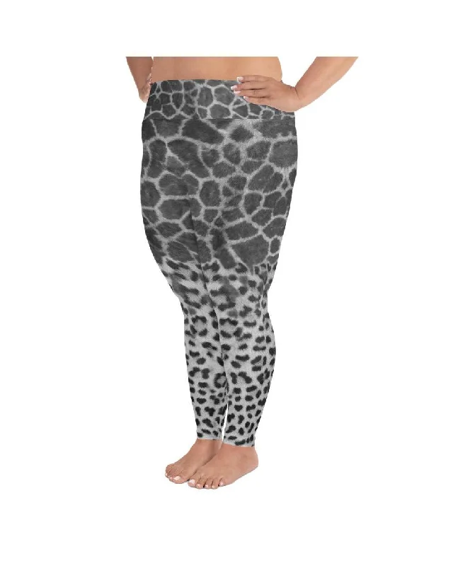 Giraffe & Leopard Skin Plus Size Leggings