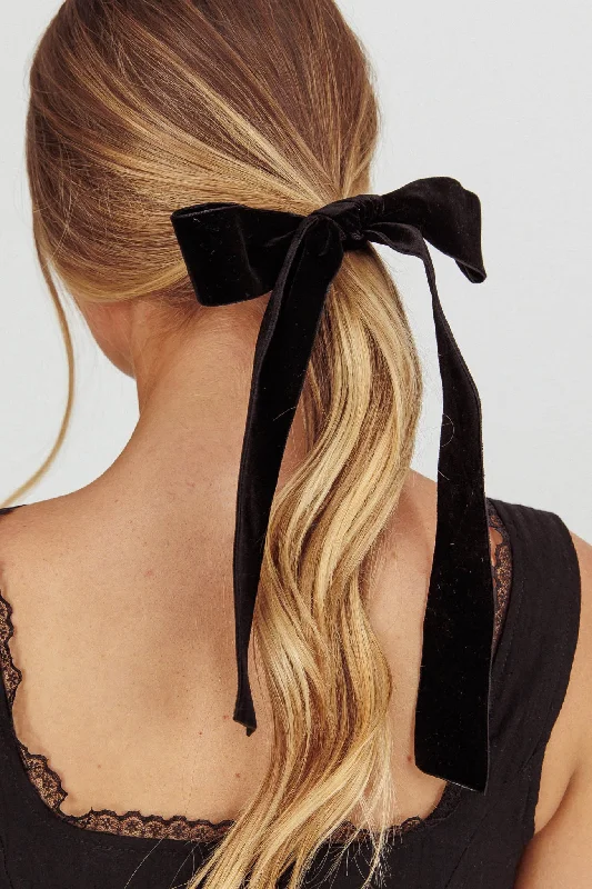 Marabell Bow Hairband Black