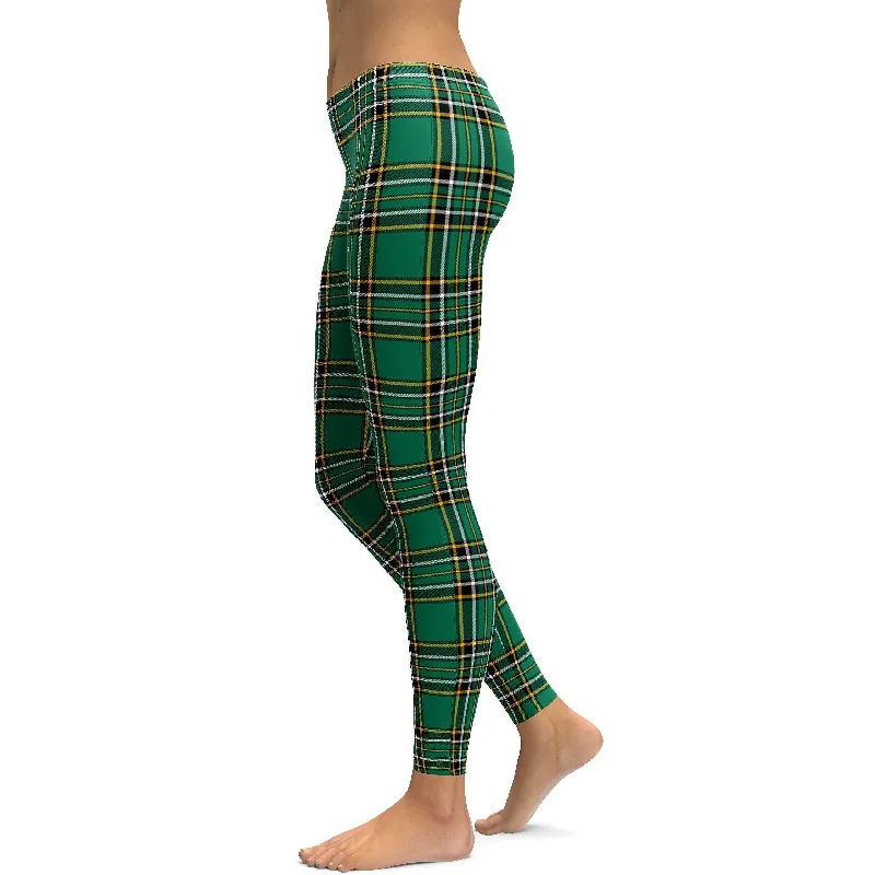 Irish Green Tartan Leggings