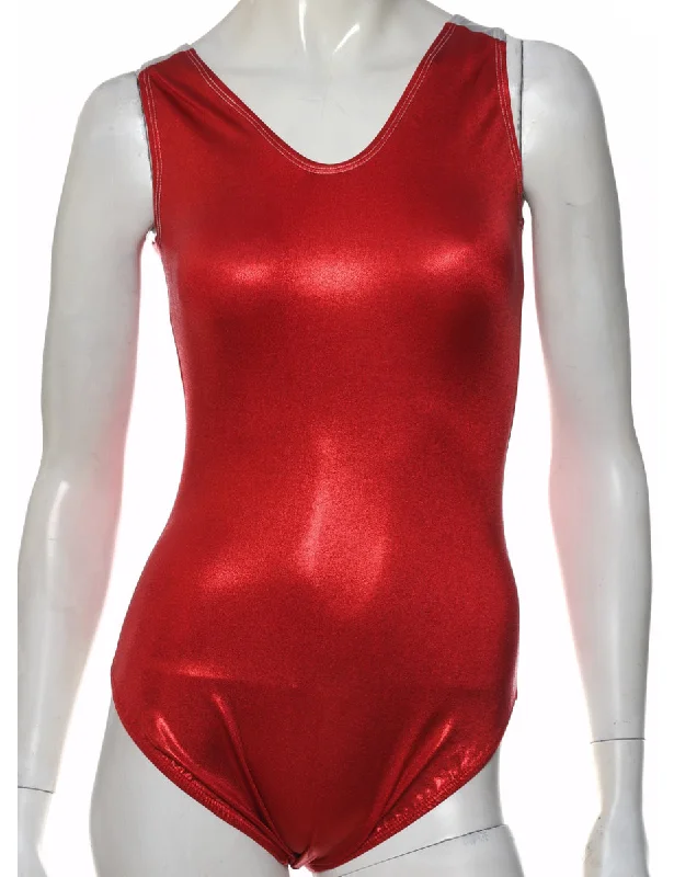 Red & Silver Sparkly Showgirl Outfit - S