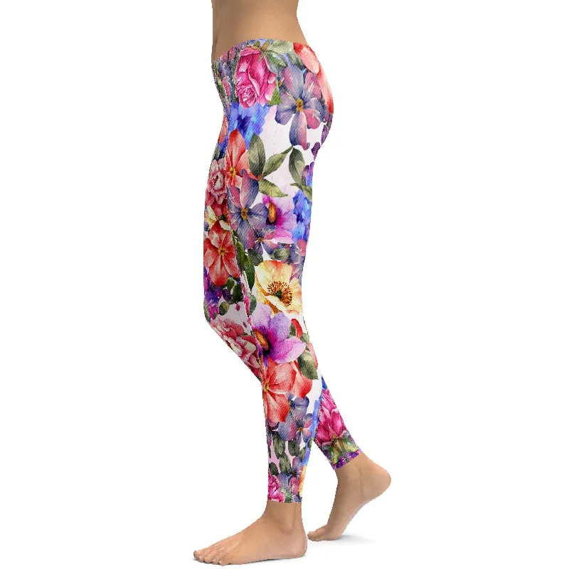 Colorful Floral Leggings