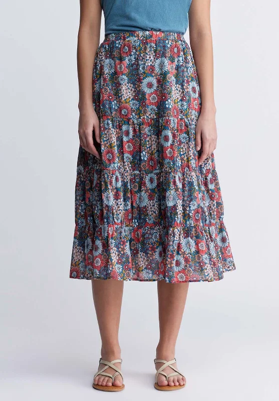 Aletta Women’s Long Skirt in Printed Floral - WS0006P