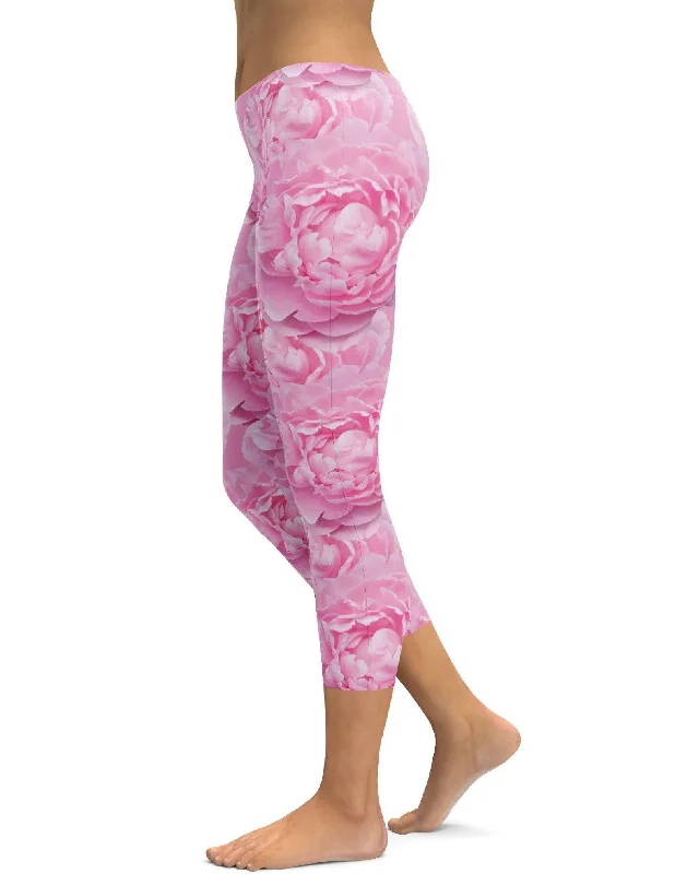 Peony Flower Capris