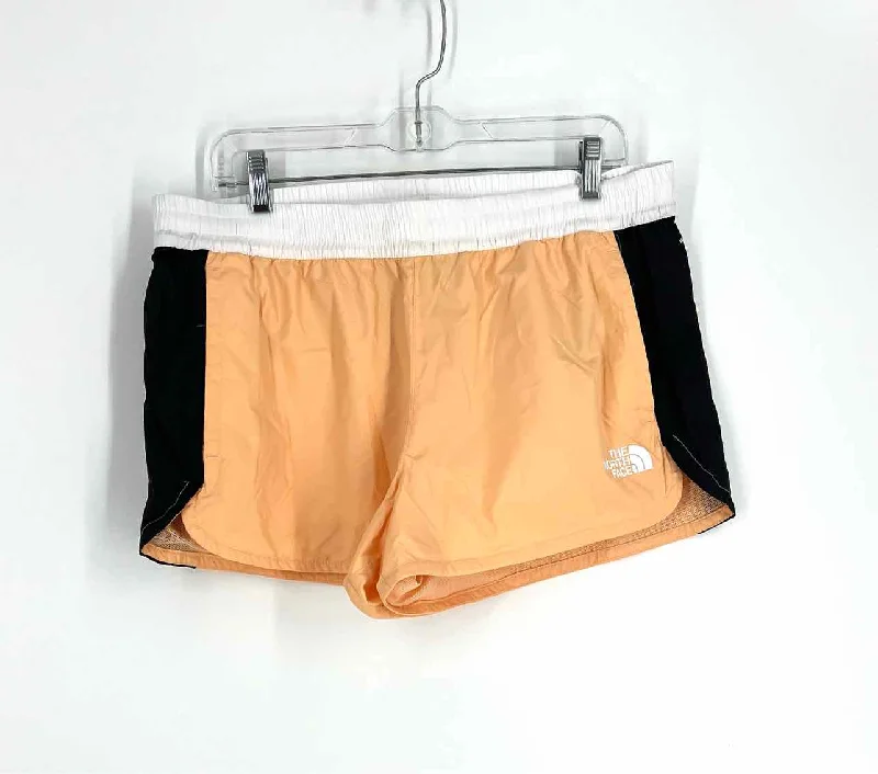 North Face Size L Bk/Or/Wh Color Block NEW Activewear Shorts