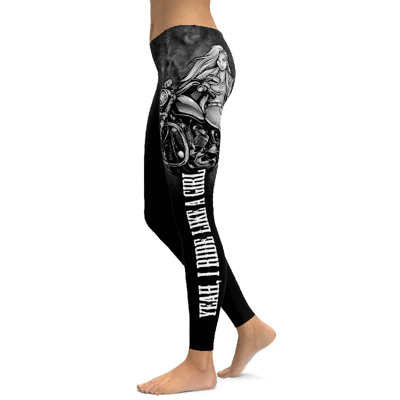 Yeah, I ride like a girl Leggings