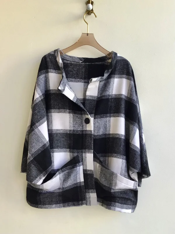 Black & White Plaid Jacket (Reworked)