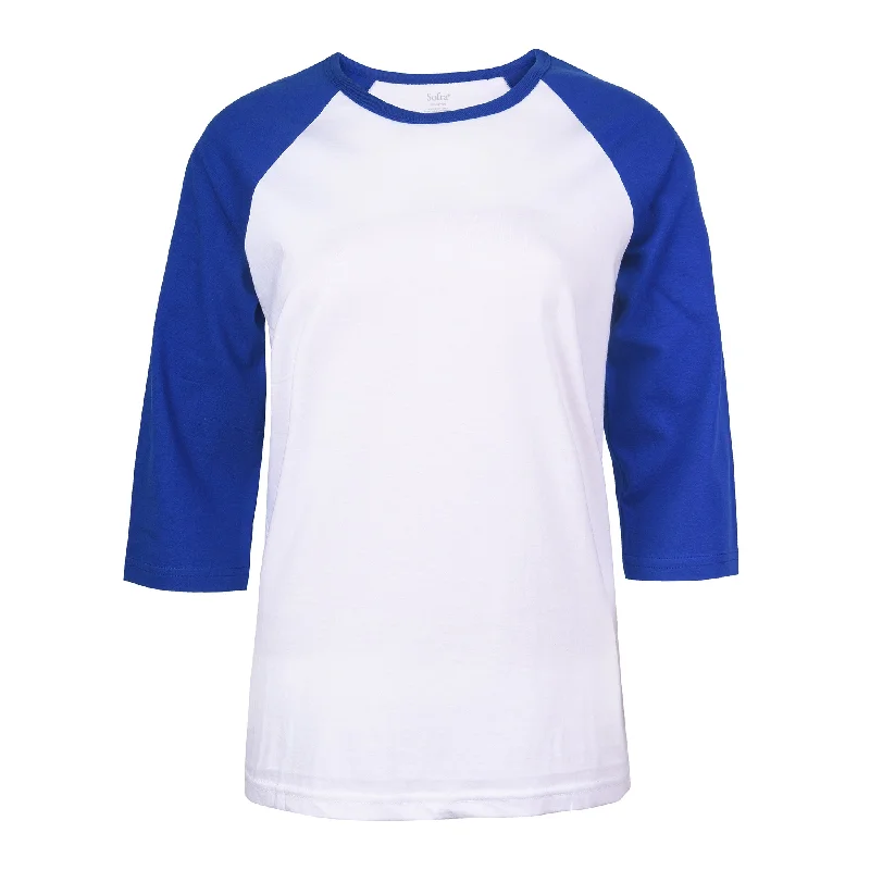 COTTONBELL LADIES BASEBALL TEE (LBT001C_WH/RB)