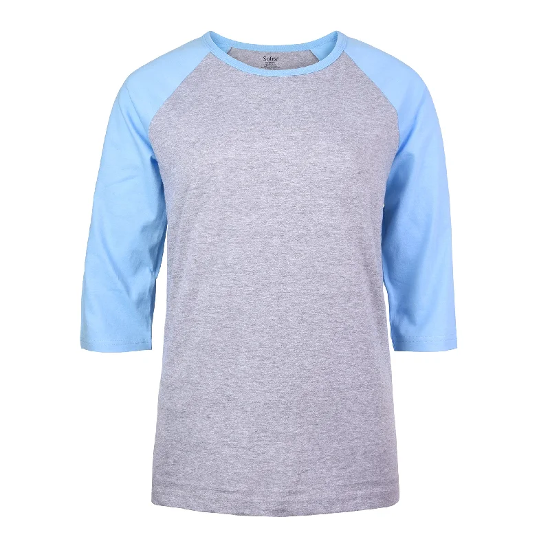 COTTONBELL LADIES BASEBALL TEE (LBT001C_LT.H/L.BL)