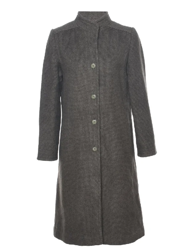 Green Wool Coat - L