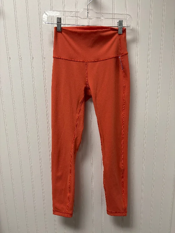 Athletic Leggings By Lululemon In Orange, Size: S