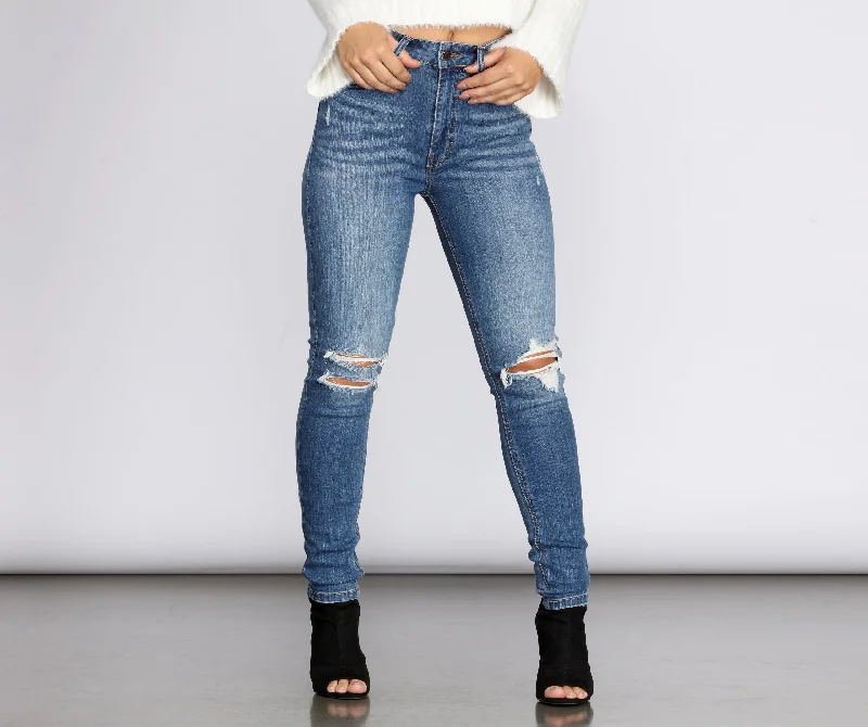 Bella High Rise Distressed Skinny Jeans