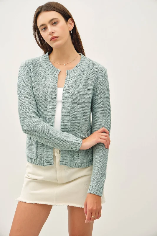 The Molly Ribbed Edge Open Cardigan