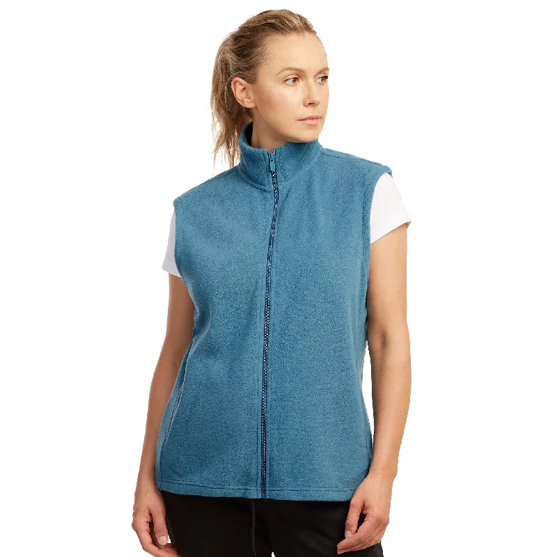 SOFRA LADIES POLAR FLEECE VEST (LPF100_ST.BLUE)