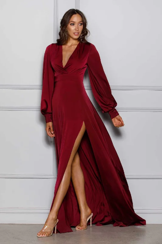 SKYLAR GOWN - WINE