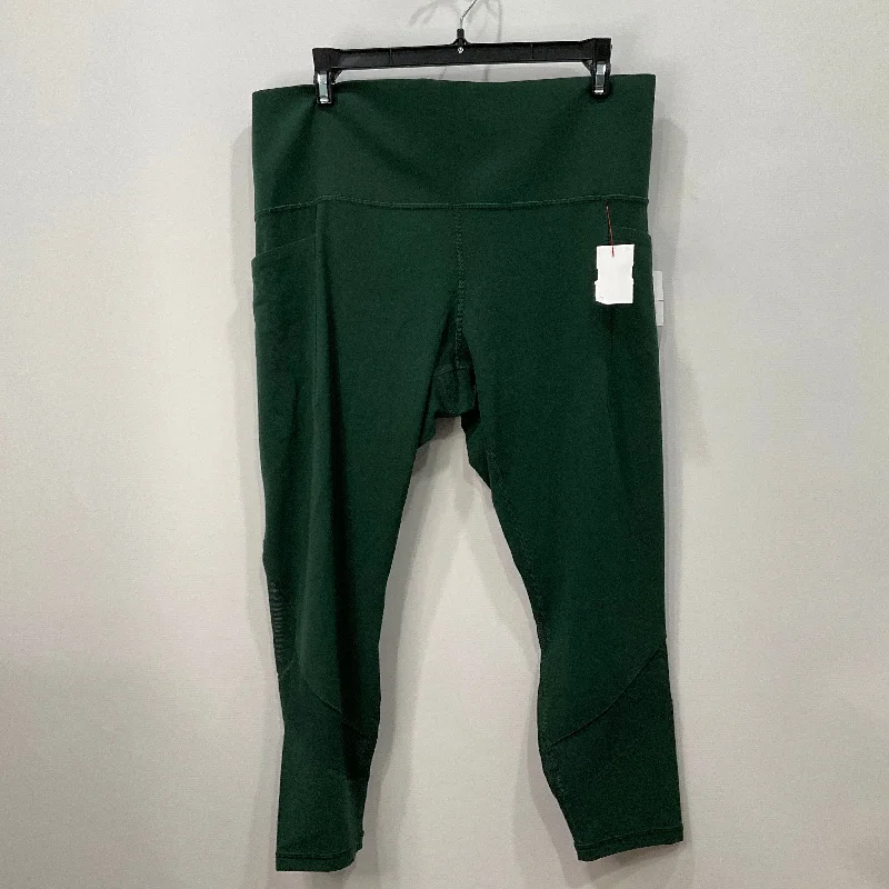 Athletic Leggings By Athleta In Green, Size: Xl