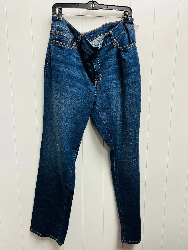 Jeans Straight By St Johns Bay In Blue Denim, Size: 18