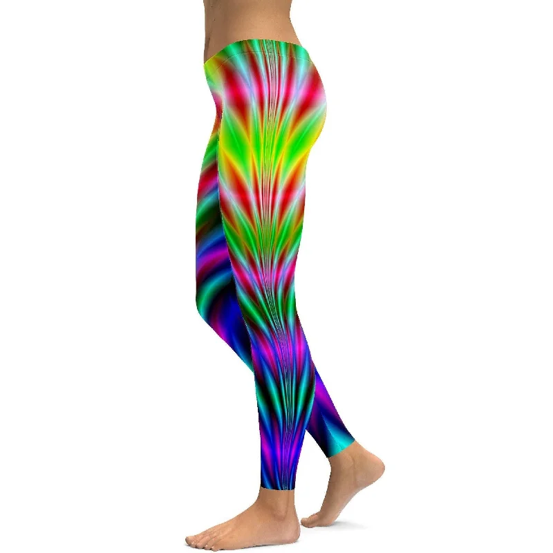 Psychedelic Neon Rave Leggings