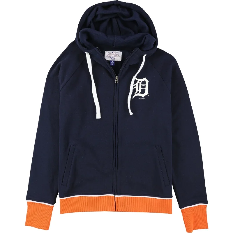 G-III Sports Womens Detroit Tigers Hoodie Sweatshirt, Blue, Medium