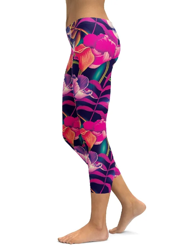 Tropical Floral Capris