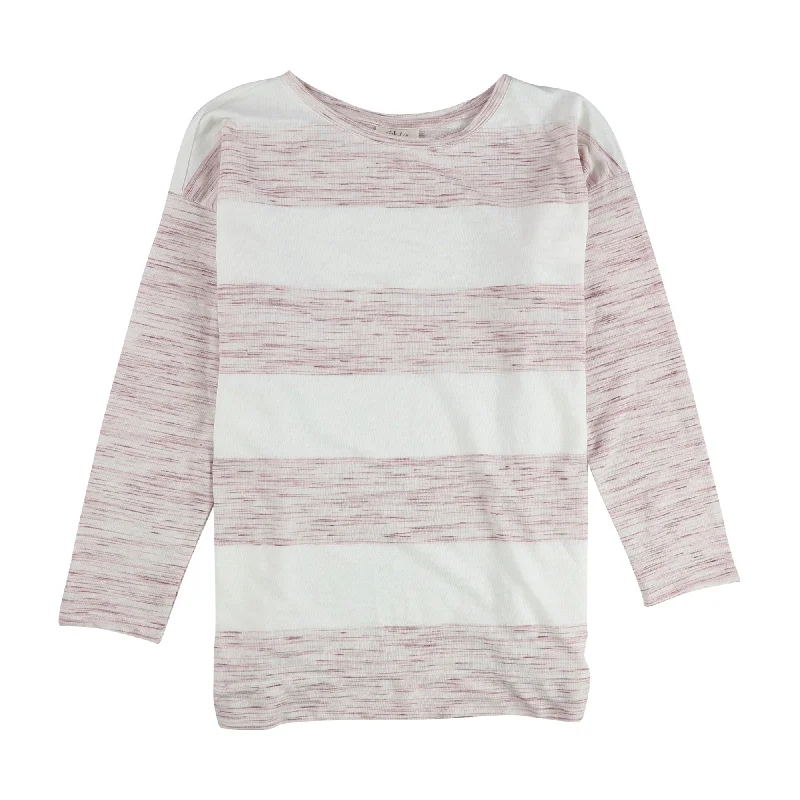 Style & Co. Womens Heathered Stripes Sweatshirt, White, X-Large