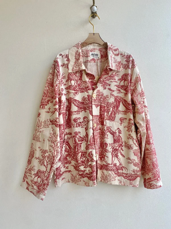 Red Toile Utility Jacket