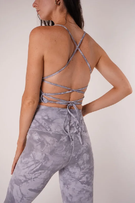 Light Grey Tie Dye Halter Top