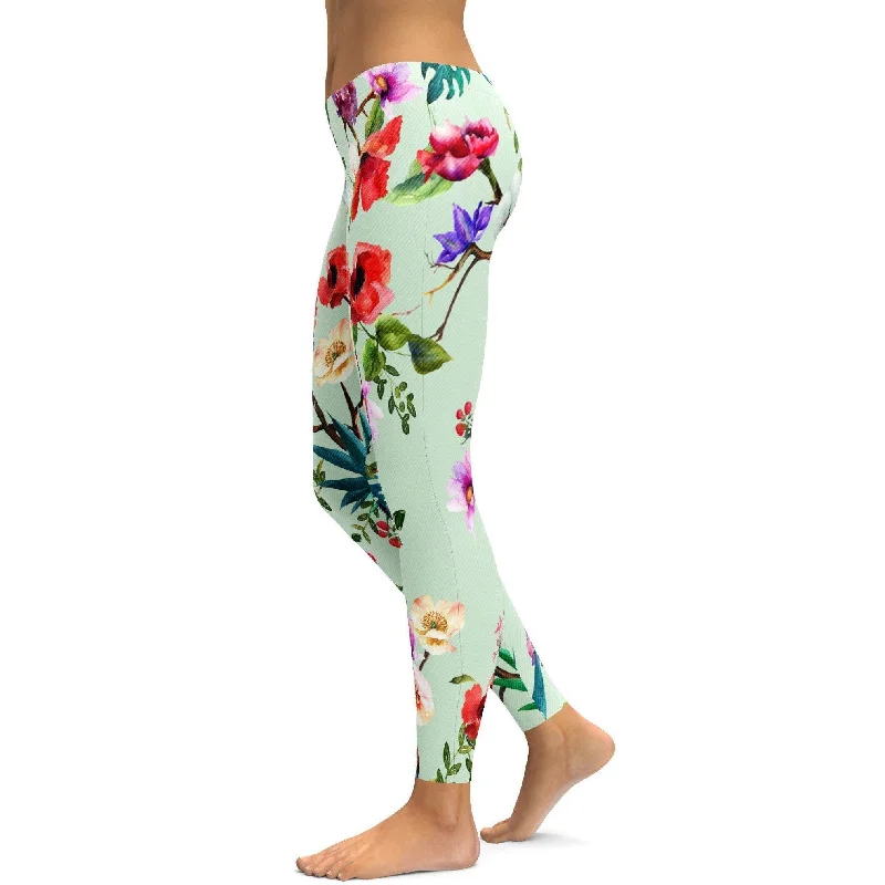 Pastel Floral Leggings