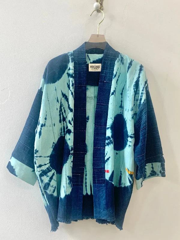 Indigo Shibori Jacket (Turquoise and Indigo Shibori)