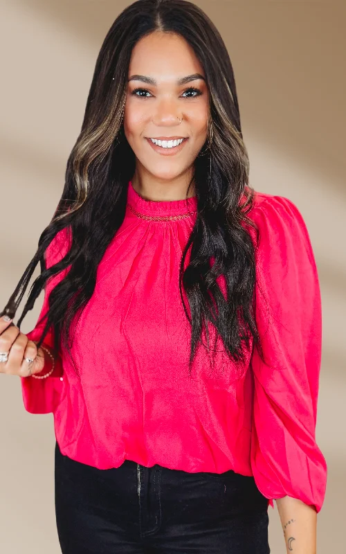 Soft Ladder Trim Detailed Top* - Final Sale Refined Women's Velvet