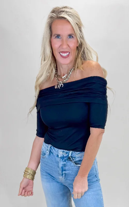 Off the Shoulder Ruched Top - Final Sale Traditional Women's 