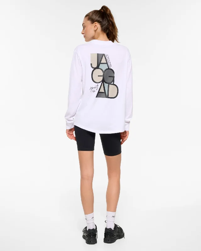 HYDE OVERSIZED LONG SLEEVE TEE WHITE Business