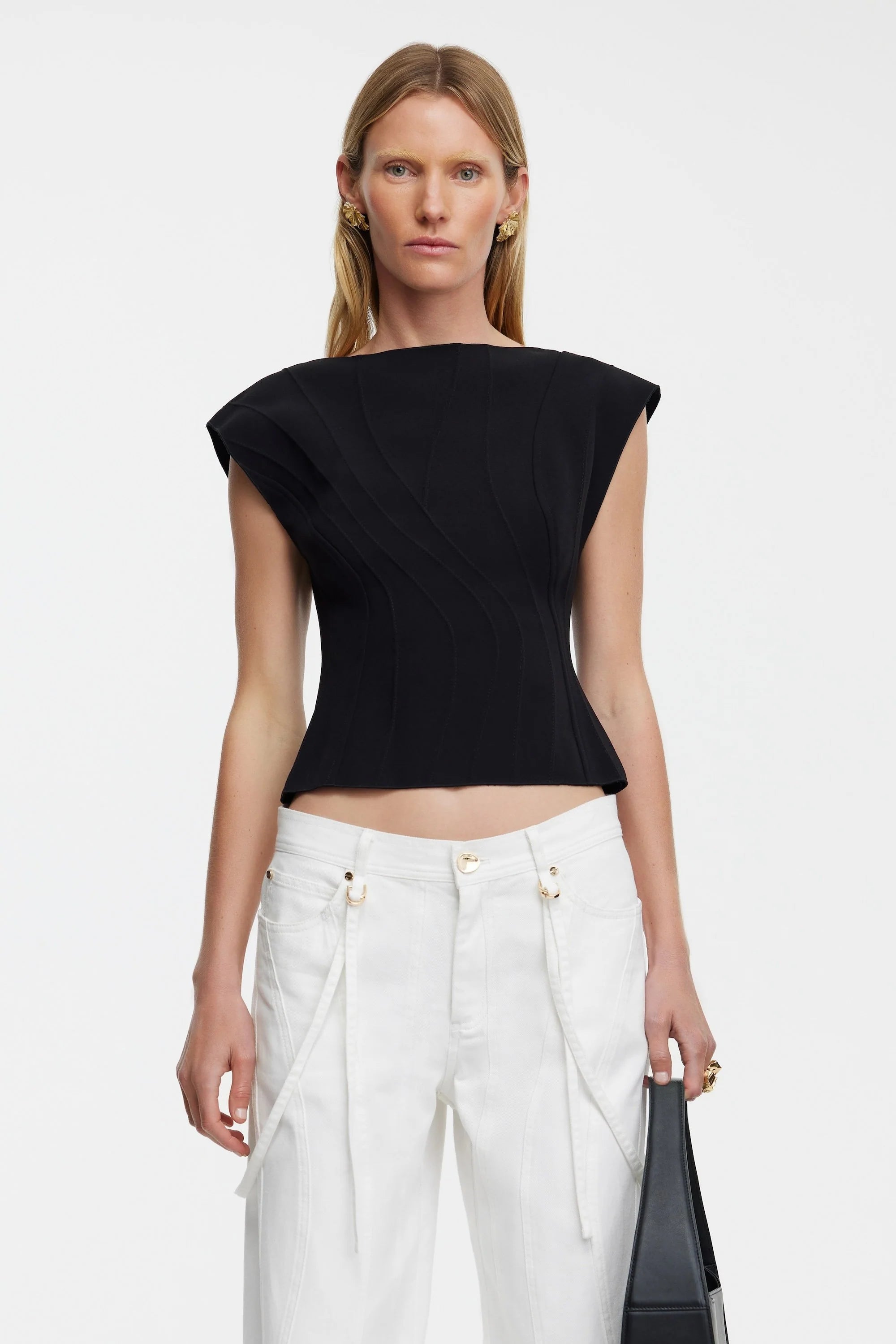 TREVEN TOP- BLACK Refined Women's Hand - crafted