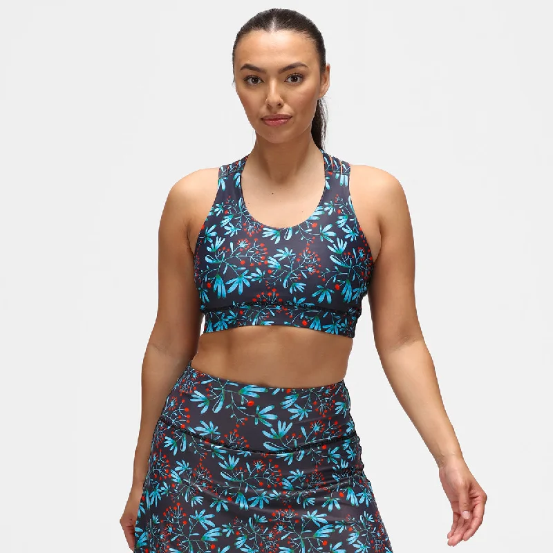 Winter Berries  Cross Back Bra Artistic Women's Avant - 